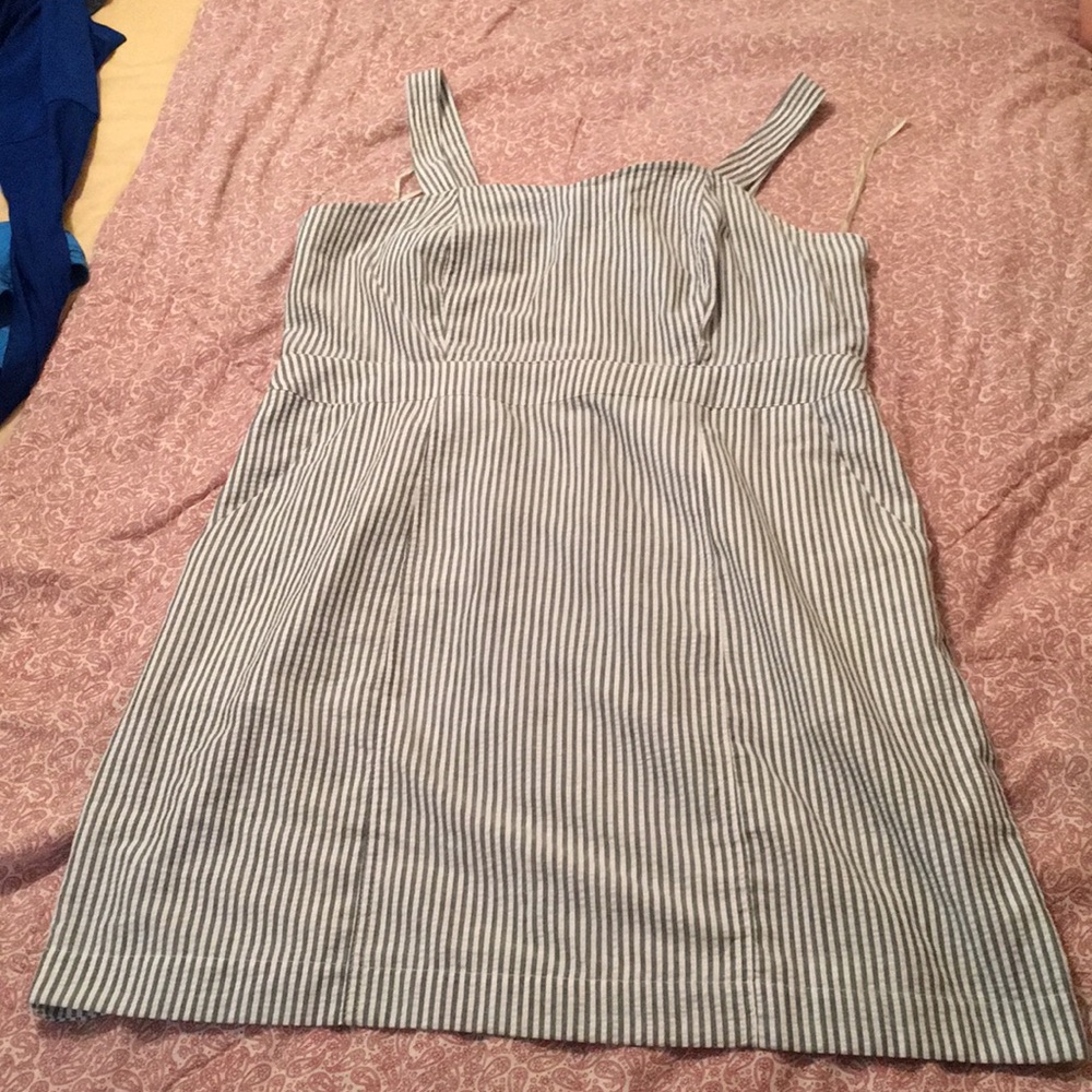 Green and white dress